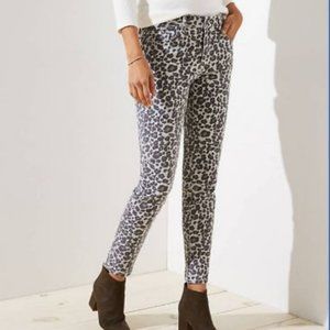 LOFT Mid-rise Modern Skinny Leopard Print …